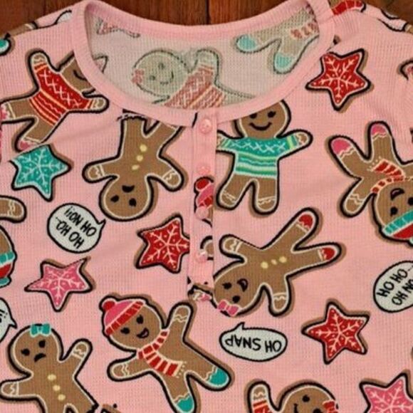 Justice Size 10 Gingerbread 2 piece Pajama Set - Picture 1 of 1